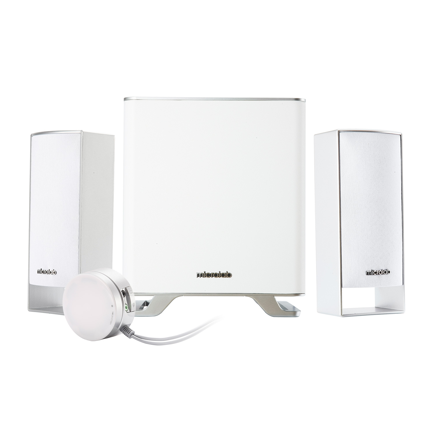 Акустика 2.1 Microlab M-600BT, Bluetooth, ПДУ, белый