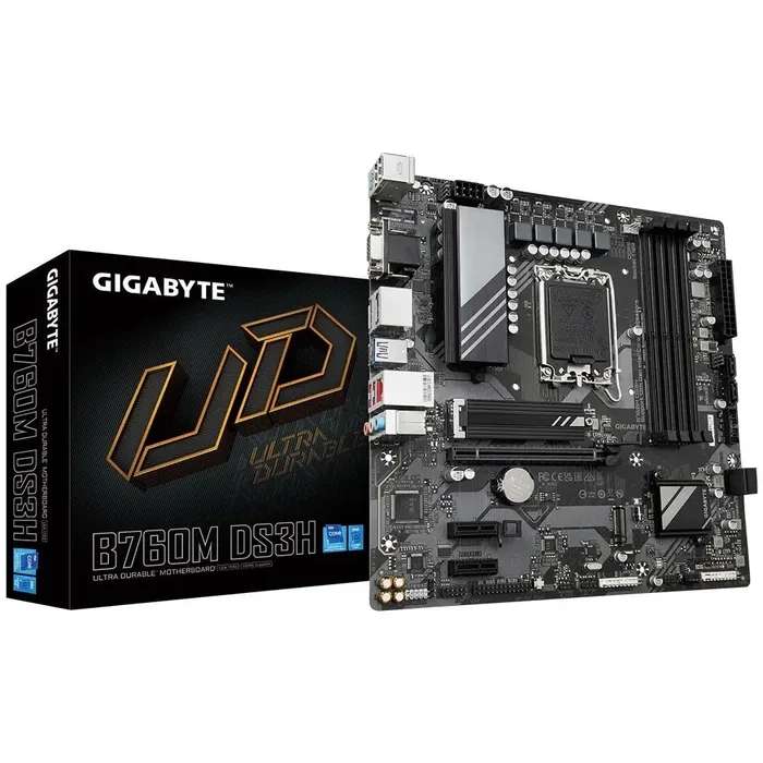 Материнская плата Socket 1700 GIGABYTE B760M DS3H DDR5