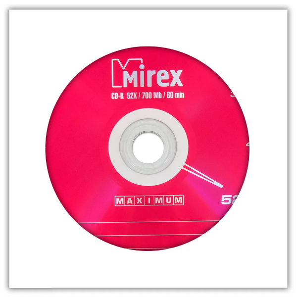 Оптический диск CD-R Mirex 700 Mb, 52х, Maximum, Бум. конверт