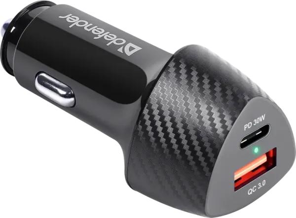 Автомобильное ЗУ Defender UCA-92 (1 USB 18W, 1 Type-c 30W)