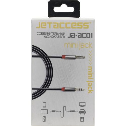 Кабель Audio AUX 3.5мм/3.5мм Male-Male 1,5м JETACCESS JA-AC01 (Соединительный), чёрный