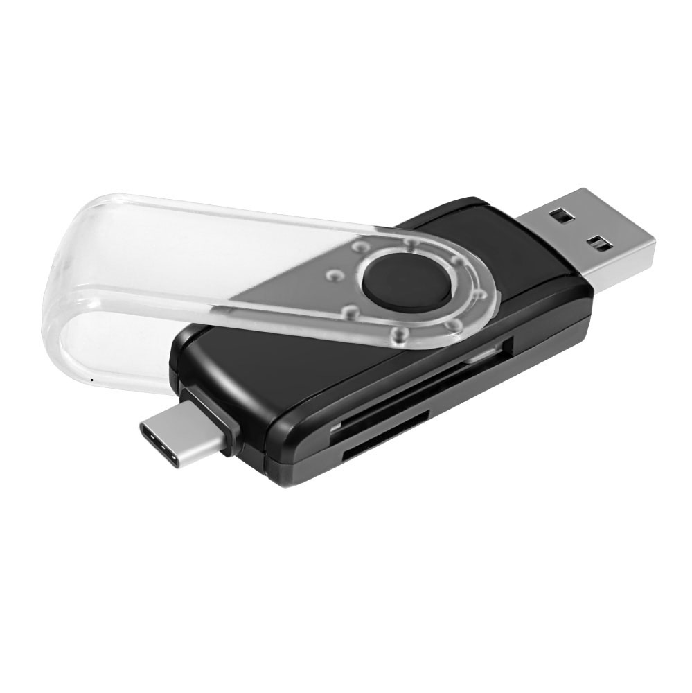 Картридер внешний OTG, Ginzzu GR-588UB, USB 3.0/Type-C