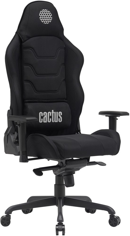 Кресло игровое Cactus CS-CHR-MC04-BBK черный сетка/ткань с подголов. крестов. сталь