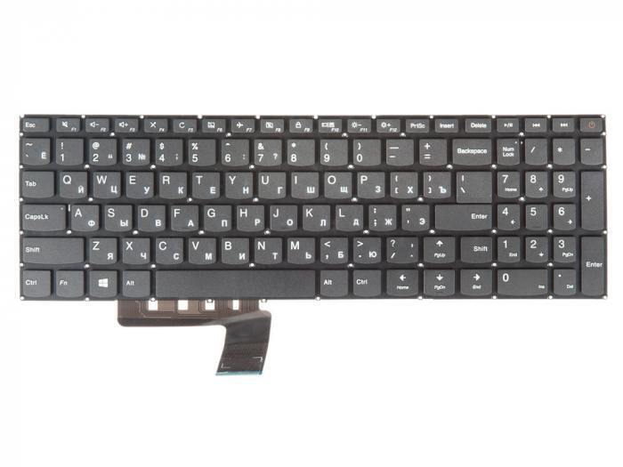 Клавиатура для ноутбука Lenovo IdeaPad 110, 110-15ACL, 110-15AST, 110-15IBR, черная без рамки,гор. E
