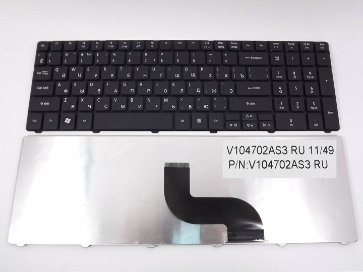 Клавиатура для ноутбука eMachines E440, E443, E530, E640, E642, E730, E732 (RU Black)