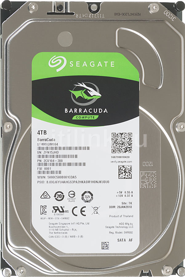 Жесткий диск 3.5" 4000Gb Seagate Barracuda (ST4000DM004)