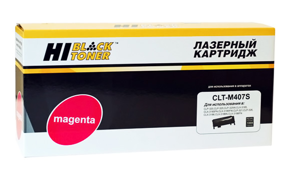 Тонер-картридж Hi-Black (HB-CLT-M407S) для Samsung CLP-320/320n/325/CLX-3185, M, 1K