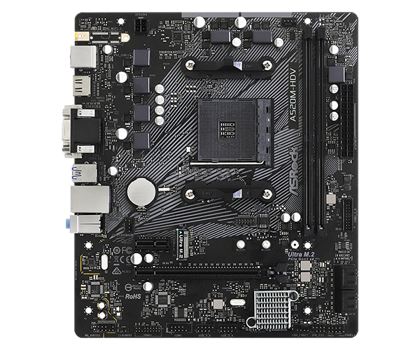 Материнская плата Socket AM4 ASRock A520M-HDV