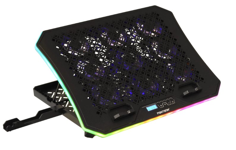 Охлаждающая подставка для ноутбука PANTEON CP-199L RGB Black 9"-18", USB, 9 вентиляторов