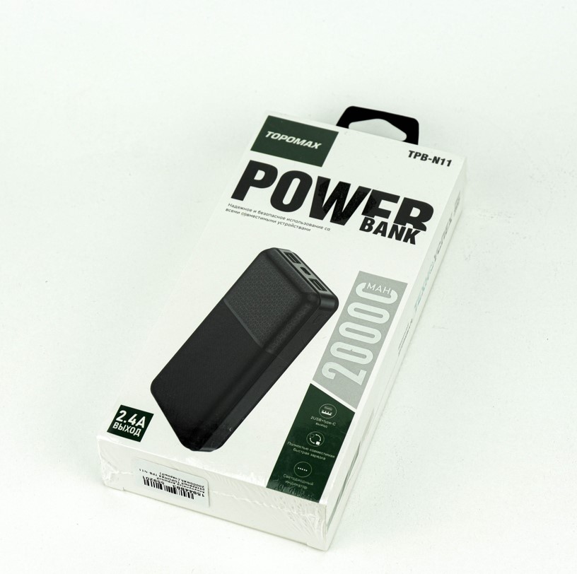 Портативный аккумулятор Topomax TPB-N11, 20000mAh, черный