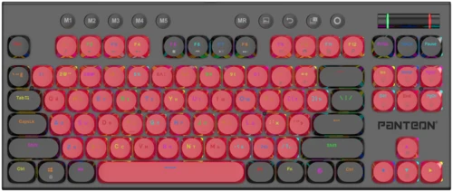 Клавиатура механическая PANTEON T20 PRO BS HS D (низкопрофильная), 80%, RGB, красный/черный