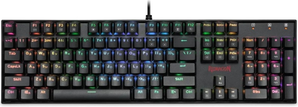 Клавиатура механическая Redragon Mitra, RGB, черный (Redragon magnetic switches, 72078)