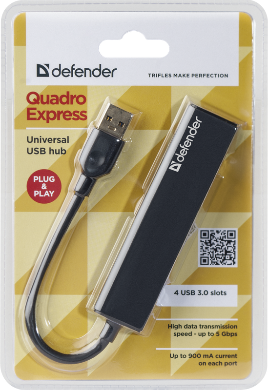 USB-концентратор Defender Quadro Express USB 3.0, 4 порта