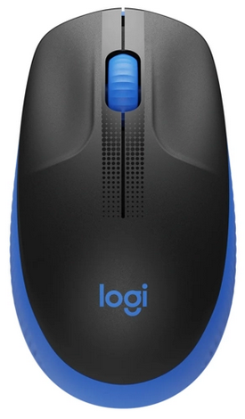 Мышь беспроводная Logitech M191 черно-голубая