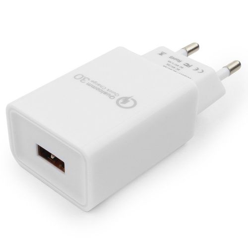 Универсальное СЗУ Cablexpert MP3A-PC-16 (18Вт, 1 USB, 3А), QC 3.0, белый