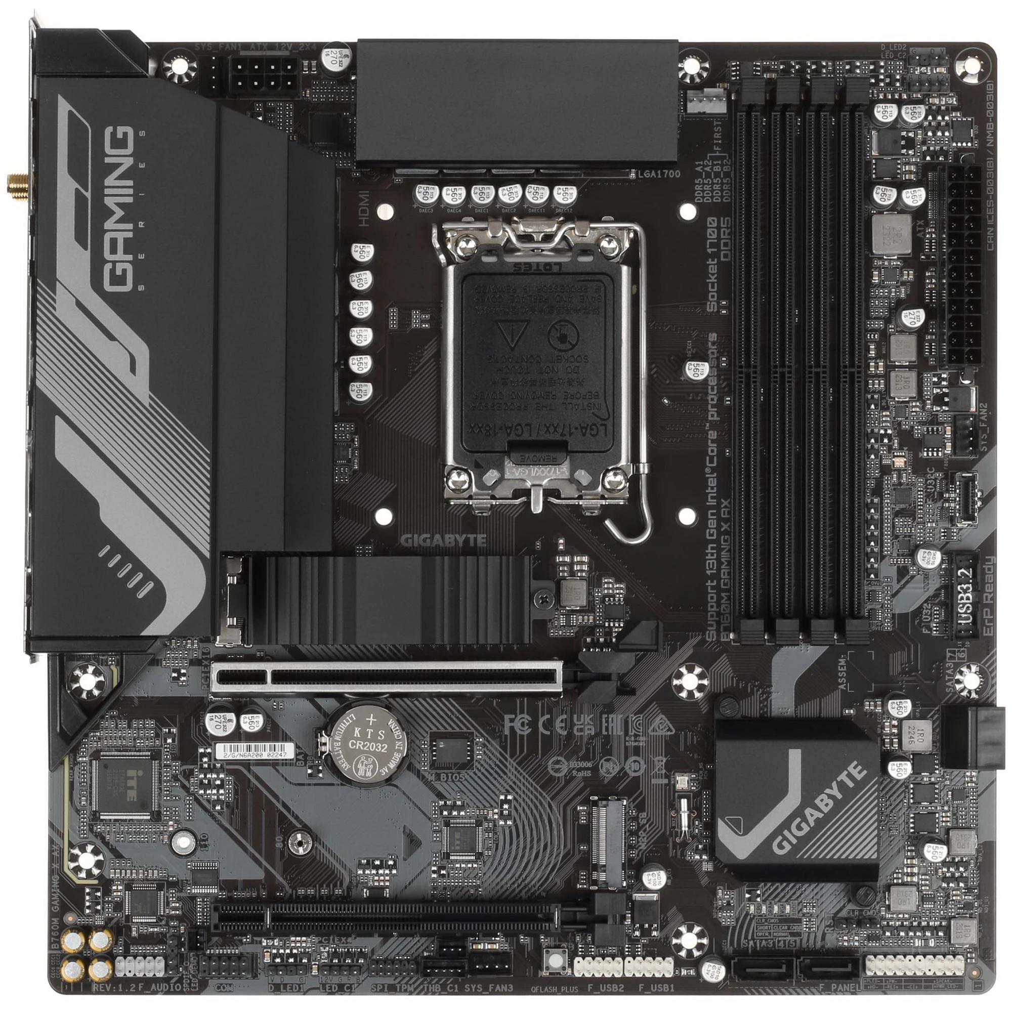 Материнская плата Socket 1700 GIGABYTE B760M GAMING X AX