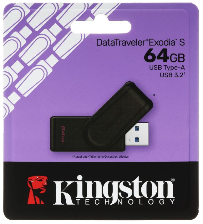 Флеш накопитель 64Gb USB 3.2 Kingston DataTraveler Exodia S