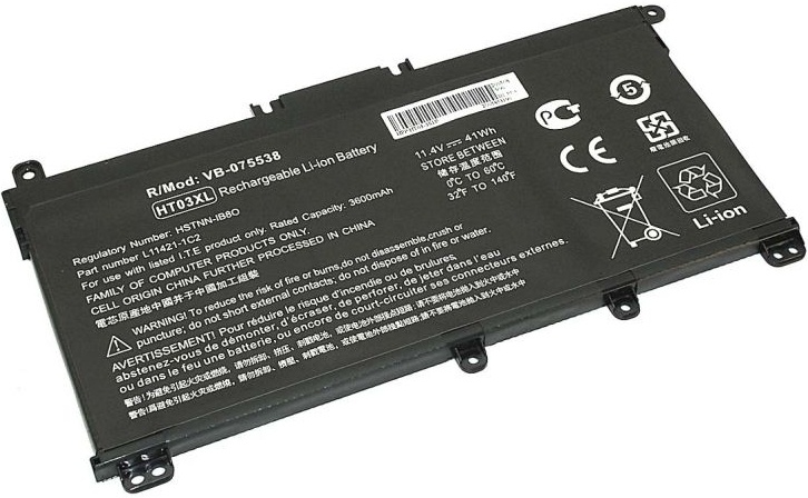 Аккумулятор для ноутбуков HP HT03XL L11119-855 HSTNN-LB8M L11421-422 11.4V 3470 mAh