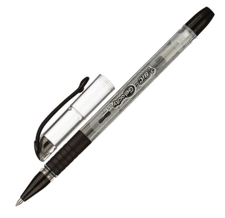 Ручка гелевая с грипом BIC «Gelocity Stic», ЧЕРНАЯ, узел 0,5 мм, линия письма 0,29 мм, 143753
