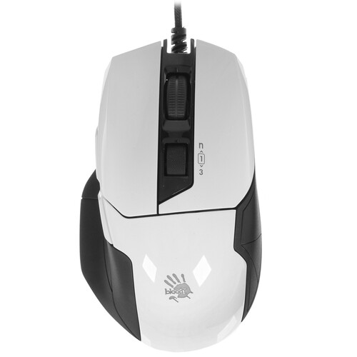 Мышь игровая A4Tech Bloody W70 Max Panda White, белый/черный