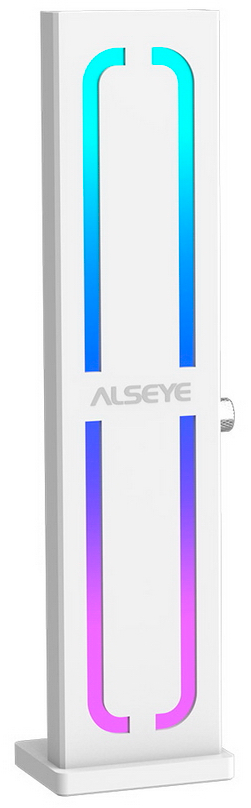 Держатель для видеокарты вертикальный Alseye HERACLES-W ARGB белый