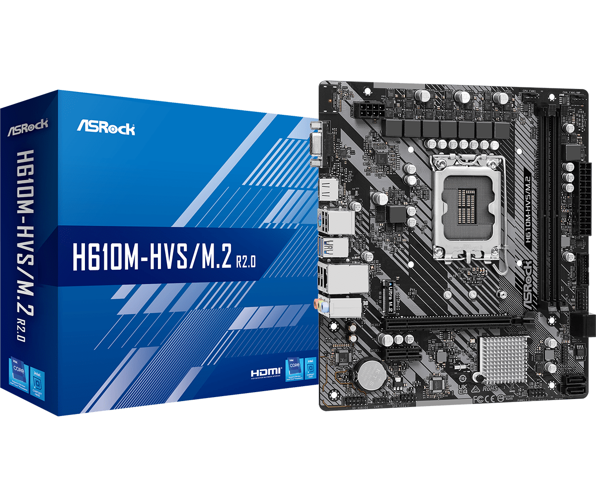 Материнская плата Socket 1700 ASRock H610M-HVS/M.2 R2.0