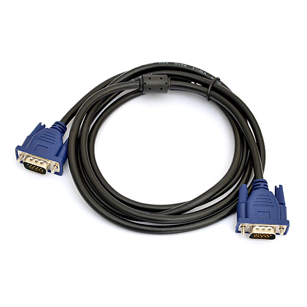 Кабель VGA - VGA 1.8m DeTech Black Ferrite