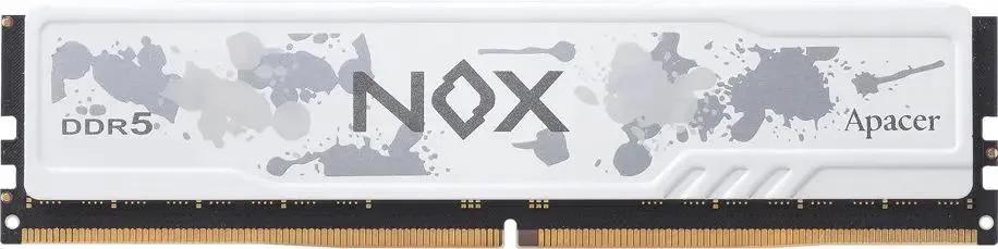 Модуль памяти DDR5 16Gb PC41600 5200MHz Apacer NOX (AH5U16G52C522MWAA-1), белый