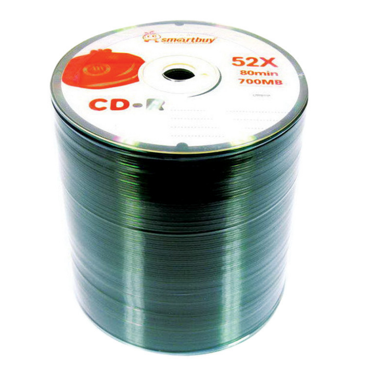 Оптический диск CD-R SMARTBUY, 700Mb, 52x, (100шт)