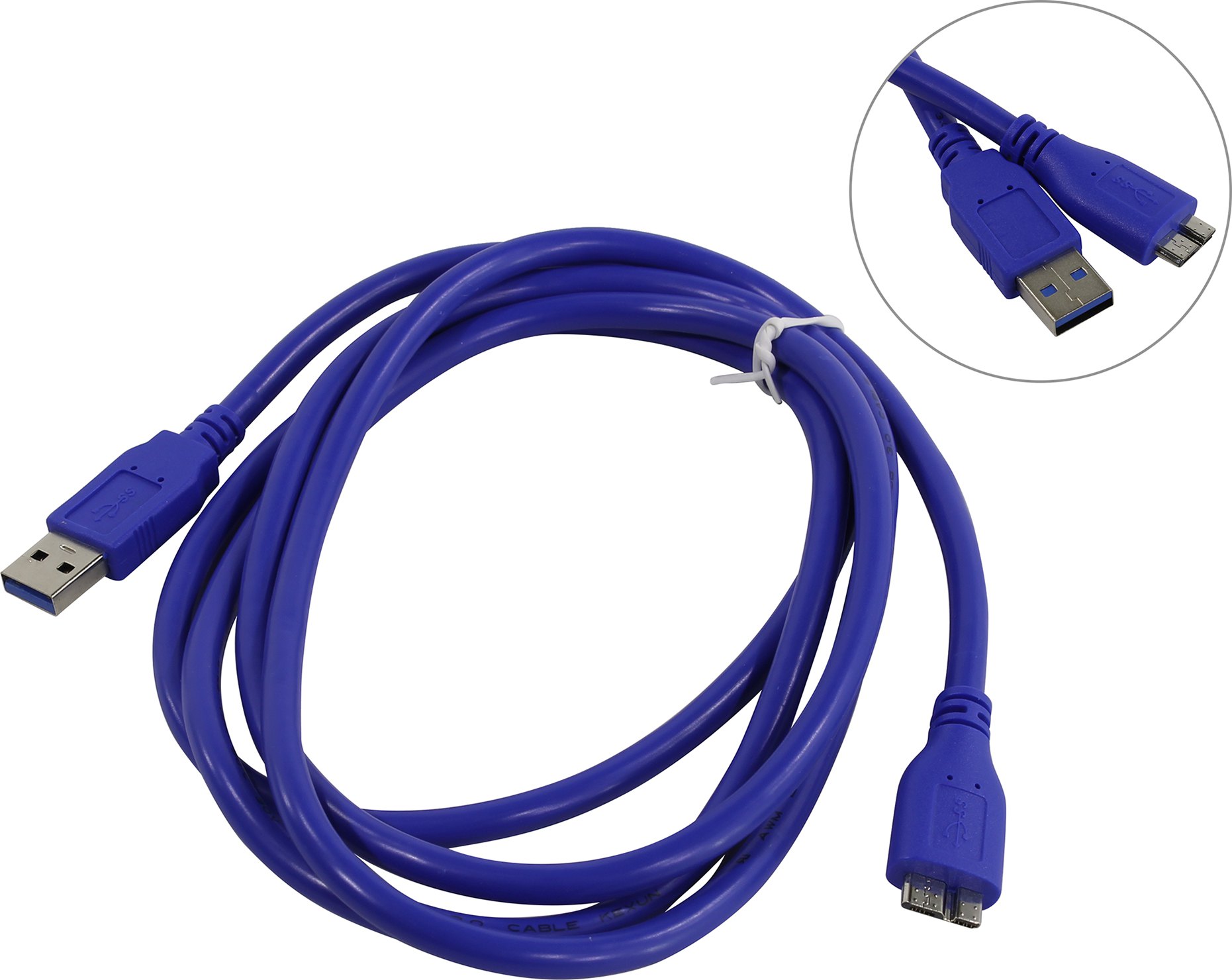 Кабель USB 3.0 A (M) - microUSB B (M), 1.8м, Smartbuy (K-750-100)