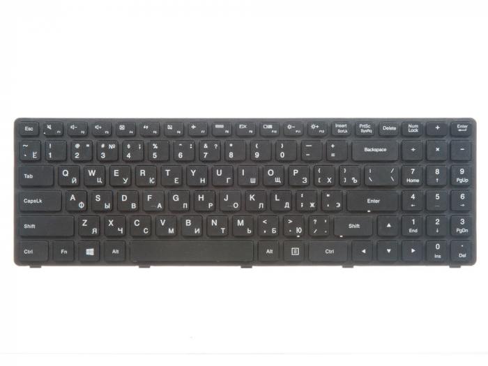 Клавиатура для ноутбука Lenovo Ideapad 100-15IBD, 100-15IBY, 300-15, B50-80, B50-50, черная с рамкой