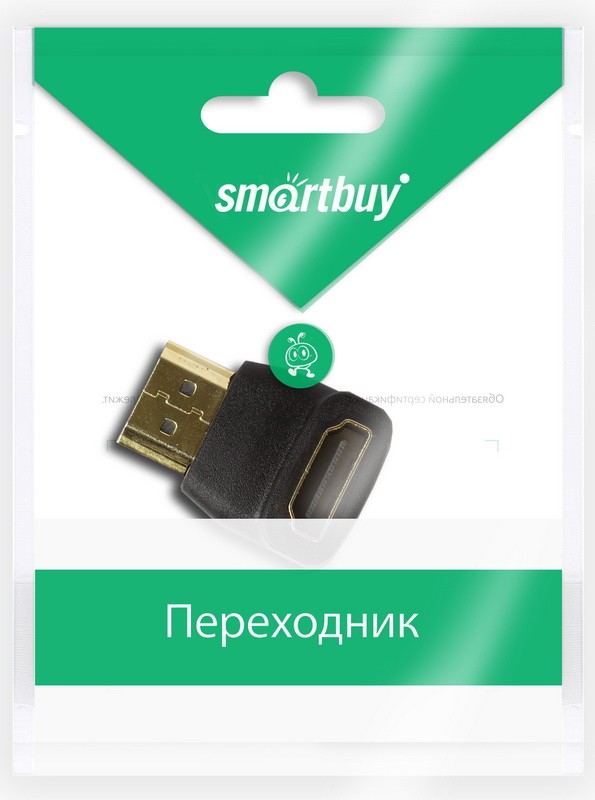 Переходник HDMI (Male) - HDMI (Female) Smartbuy (A111)/50, угловой