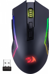 Мышь беспроводная игровая Redragon Trident, RGB, BT+2.4G, черный