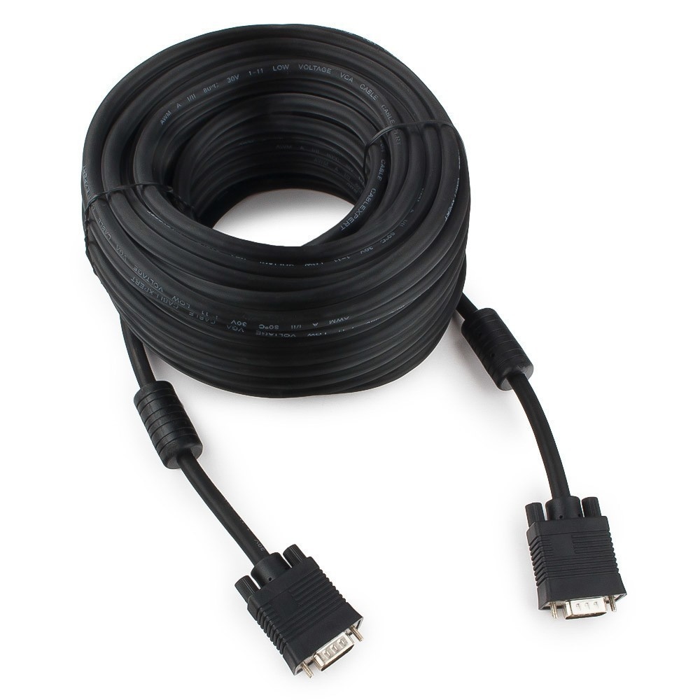 Кабель VGA - VGA 20m Premium Cablexpert CC-PPVGA-20M-B Black Ferrite