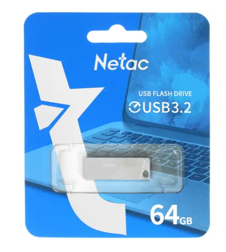 Флеш накопитель 64Gb USB 3.2 Netac UM1 (NT03UM1N-064G-32PN)