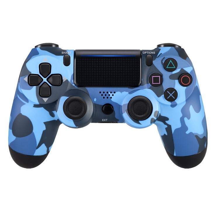 Геймпад беспроводной PlayStation DualShock 4 (China) камуфляж (черный/синий)
