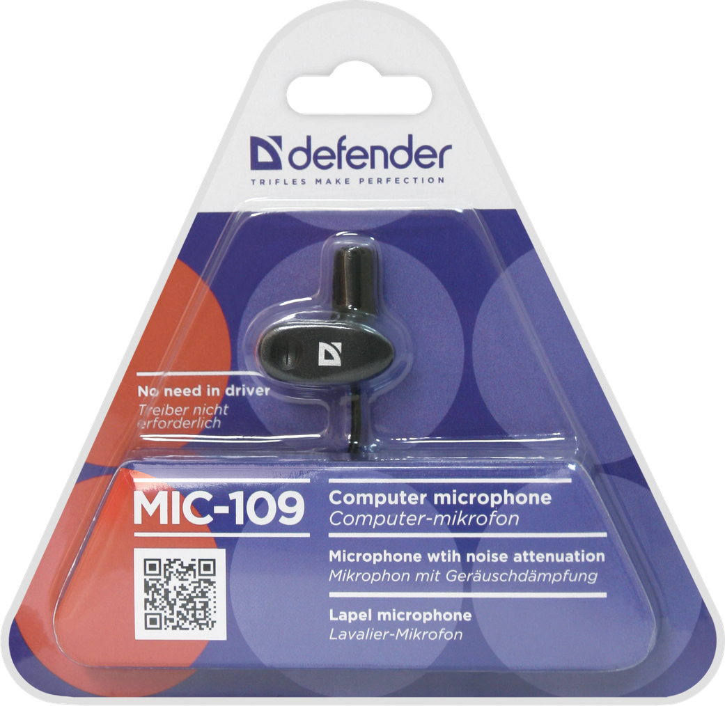 Микрофон Defender MIC-109 черный