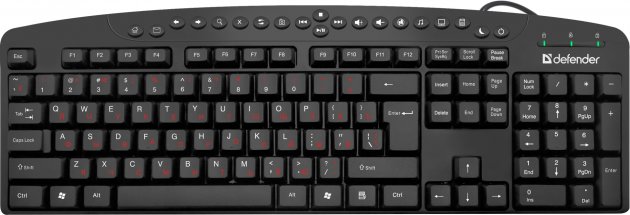 Клавиатура Defender Atlas HB-450 USB RU,черный, мультимедиа