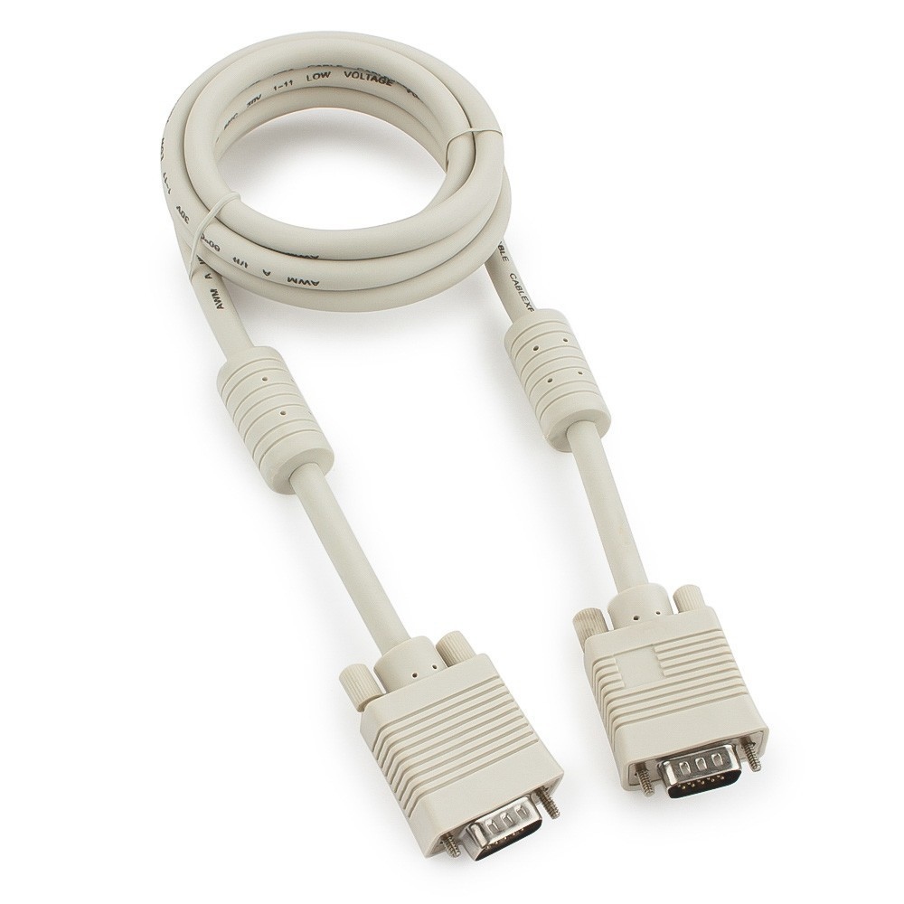 Кабель VGA - VGA 20m Premium Cablexpert CC-PPVGA-20M White, Ferrite