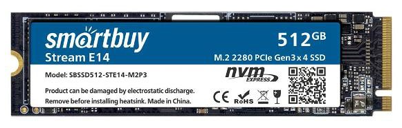 Накопитель SSD M.2 NVMe 512Gb Smartbuy Stream E14 (SBSSD512-STE14-M2P3)