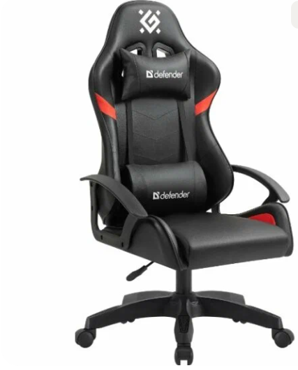 Кресло игровое Defender Sharm, черный/красный