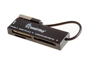 Картридер внешний Smartbuy 717 , USB 2.0, черный