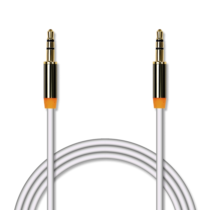 Кабель Audio AUX 3.5мм/3.5мм Male-Male 1м JETACCESS JA-AC01 (Соединительный), белый