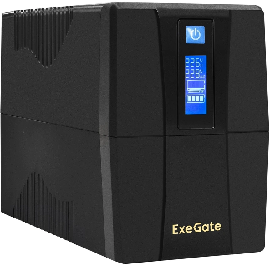Источник бесперебойного питания ExeGate Power Smart ULB-800.LCD.AVR.2SH.RJ.USB EX292776RUS