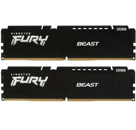 Комплект модулей памяти DDR5 2X16Gb Kingston FURY Beast Black (KF552C40BBK2-32)