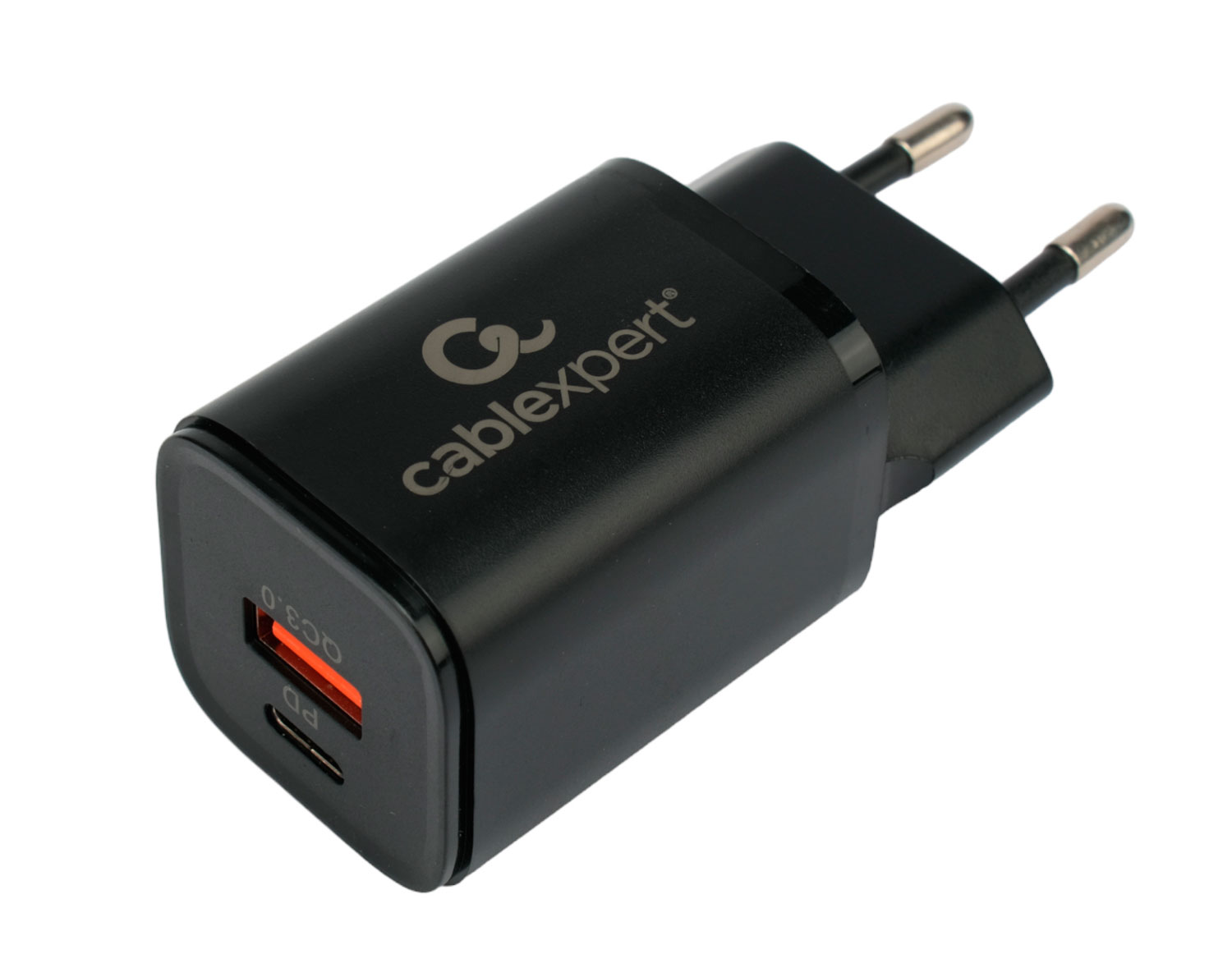 Универсальное СЗУ Cablexpert MP3A-PC-43 (30Вт, 1 USB, 1 Type-C, 3А), QC3.0/PD, черный