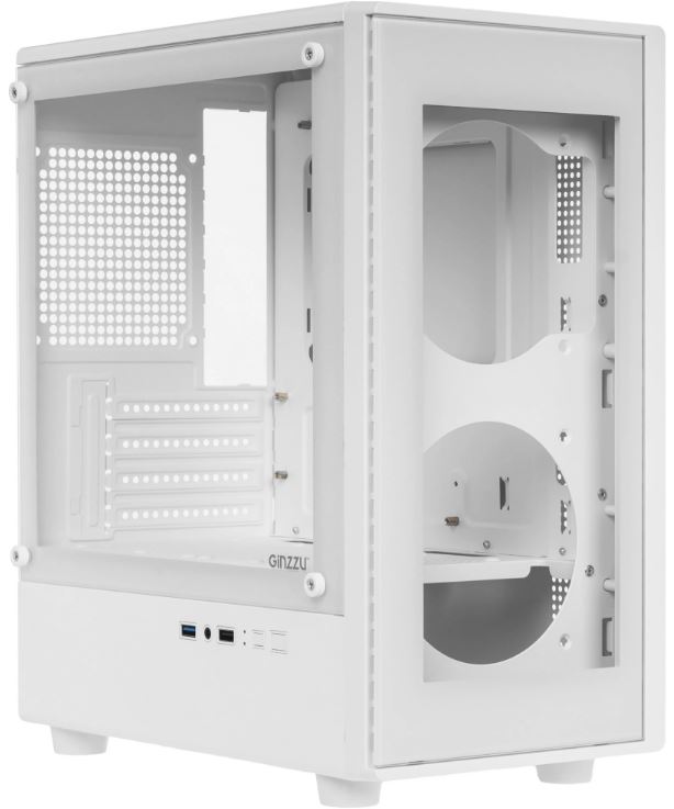 Корпус mATX без БП Ginzzu CL412, белый