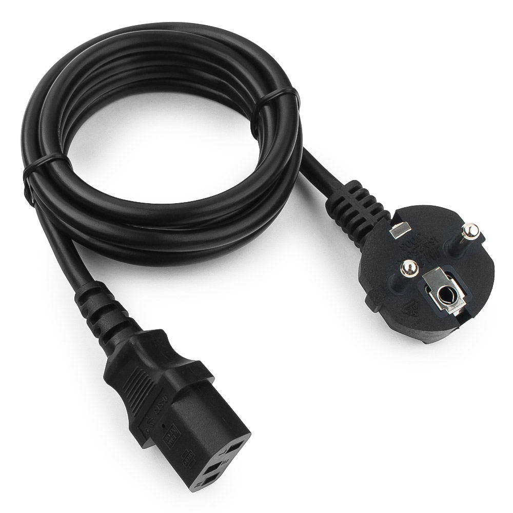Кабель питания БП/Сеть Cablexpert PC-186-1-2, 1.8м, черный