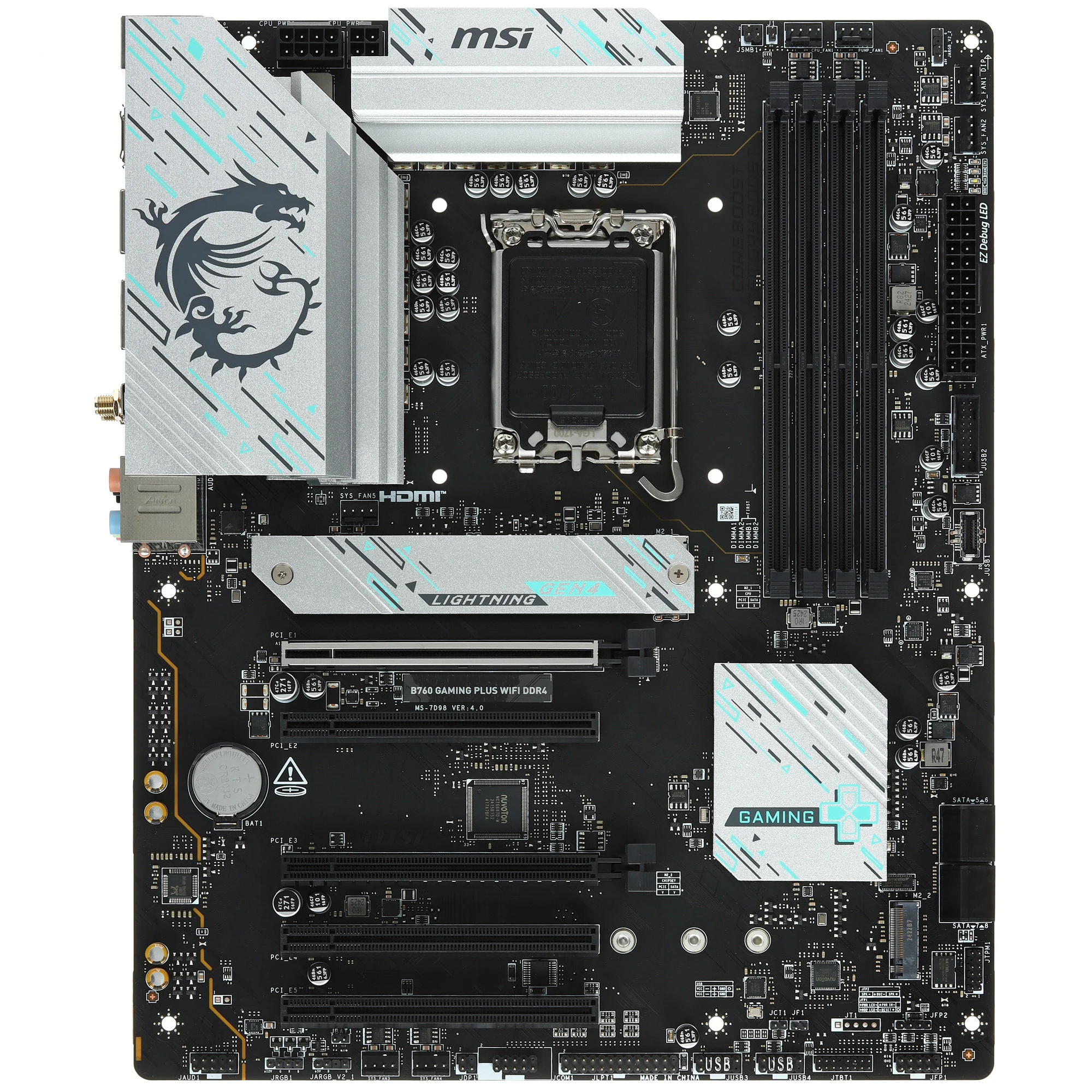 Материнская плата Socket 1700 MSI B760 GAMING PLUS WIFI DDR4