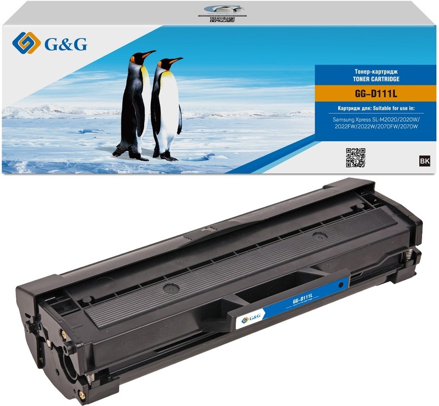 Картридж совместимый G&G GG-D111L (Samsung MLT-D111L/ HP SU801A) 2k с чипом
